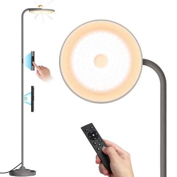 SIBRILLE 36W LED Floor Lamp, Super Bright Standing Lamp, Modern