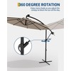 10FT Cantilever Patio Umbrella with Cross Base, 360-degree Rotation Outdoor