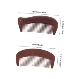OATIPHO 2pcs Sandalwood Hair Combs Fine Tooth Scalp Massage Combs for Hair Health Reduced Damage for Men and Women