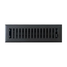 Empire Register Co. 2" x 10" Premium Vent Covers for Home Floor Only, Metal Damper Attached Floor Register, Heavy Duty Steel Walkable Floor Air Vent Covers, Register Cover Vents: Textured Black Finish