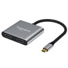 Adaptador USB C 4K a HDMI doble, compatible con 4K60Hz,
