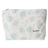 Blue Floral Makeup Bag,Cosmetic Bag for Women, Large Capacity Toiletry
