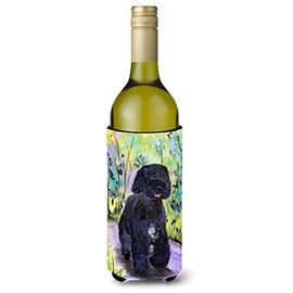 Caroline's Treasures SS8264LITERK Portuguese Water Dog Wine Bottle Hugger Bottle Cooler Sleeve Hugger Machine Washable Collapsible Insulator Beverage Insulated Holder