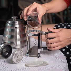 3 Pack 2.75inches Cafetiere Mesh Coffee Press Filter Mesh Replacement Stainless Steel Cafetiere Filter Mesh for Cafetiere 12 OZ/ 350 ml (3 Count - 2.75inch / 350ml / 12oz)