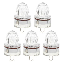 5Pcs Fishing Lure Light Diamond Shape LED Corrosion Resistance Auto Open Flashing Bass Lure Light White