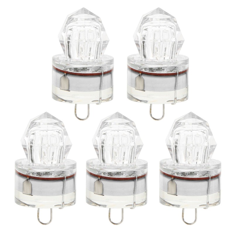 5Pcs Fishing Lure Light Diamond Shape LED Corrosion Resistance Auto