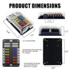 12 Way 12 Volt Fuse Block Box, Waterproof Boat Fuse