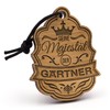 Fashionalarm Key Ring Majesty Gardener Made of Wood with Engraving