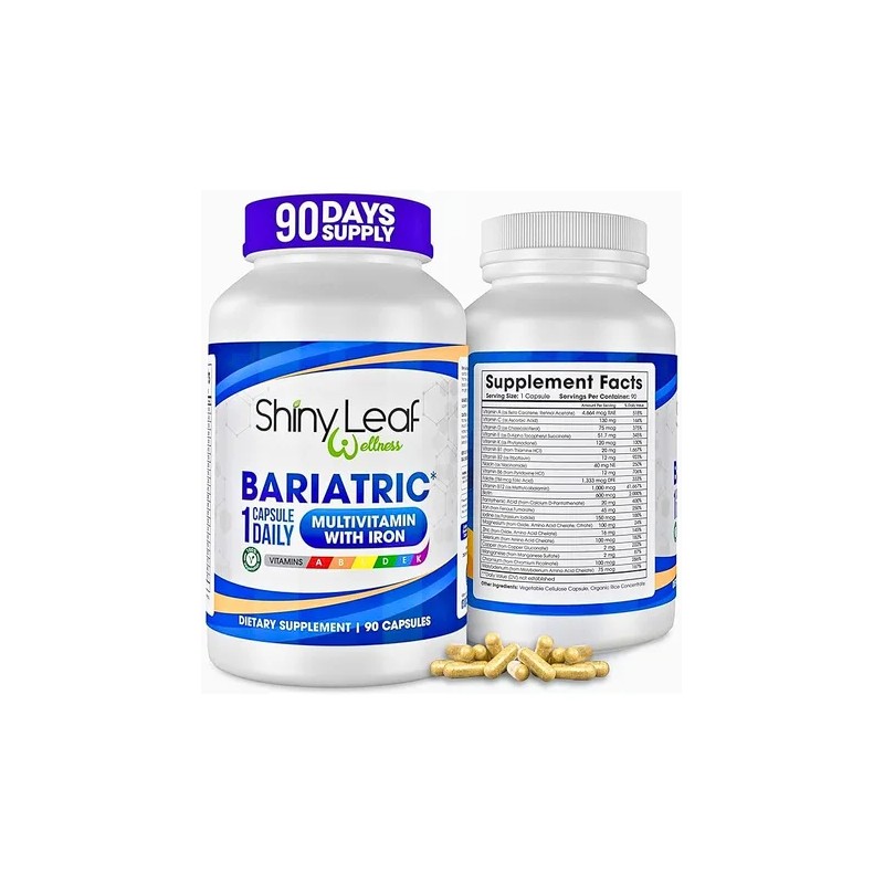 Multivitamnico Shiny Leaf Bariatrico Ciruga con Hierro 90 Cpsulas