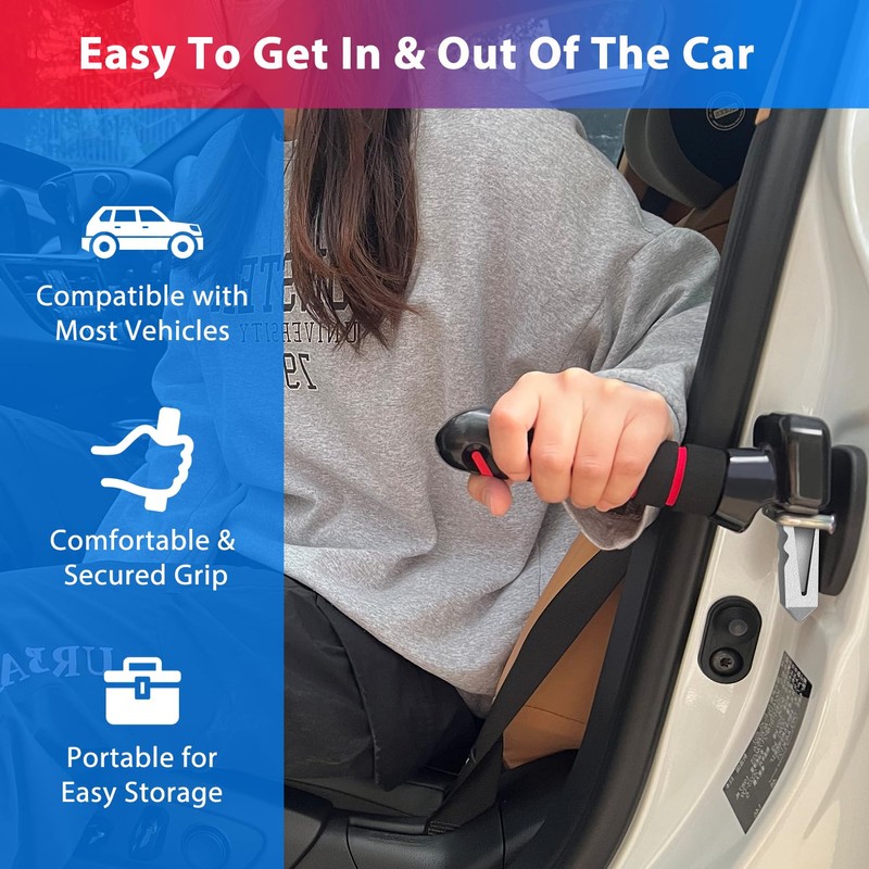 Fustarri Car Door Handle for Elderly, 3 in 1 Car