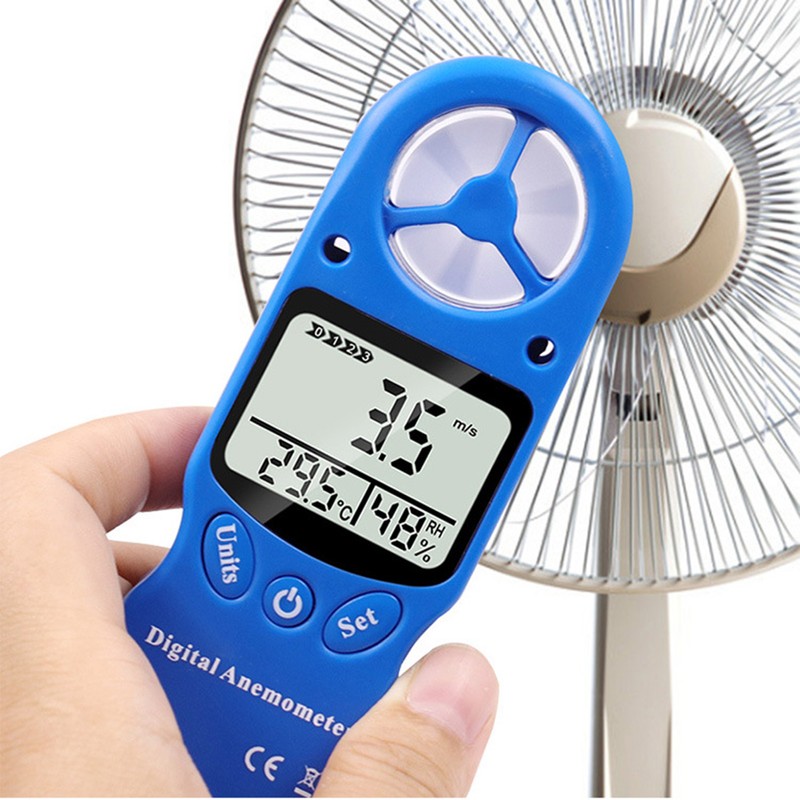 Handheld Anemometer Digital Wind Speed Meter Gauge 0.3~30m/s 14℉ to