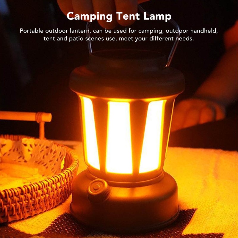 Camping Lantern Rechargeable High Brightness Portable Retro Tent Light with