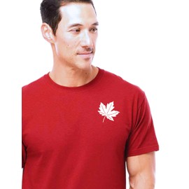 Mens Canada Shirt, Custom Handmade Canada Day Maple Leaf Shirt for Men L2 (L, T-Shirt, Red)