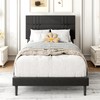 Bekusu Twin Size Bed Frames with Adjustable Headboard and Sturdy