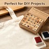 25 Pcs Mini Wooden Rubber Stamps for Journaling, Flower Set