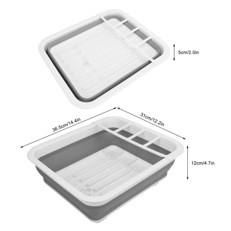 Collapsible Dish Drying Rack Space Saving Foldable Portable Dinnerware Drainer