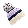 Beechfield Hygge Striped Beanie - Black Cherry