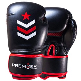Revgear Premier Boxing Gloves for Punching Boxing Kickboxing | Perfect for Training Sessions with Speed Bags, Heavy Bags, and Focus Mitts Men and Women | Comfortable and Durable (Red/Black, 12 OZ)