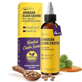 Aceite de Ricino Negro Jamaicano Orgánico  Jamaican Black Castor Oil, 4 oz, Cold Pressed, Hexane-Free                                                 