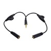 chenyang 3.5mm Stereo Male to Double 3.5mm Female Audio Headphone