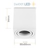 Sweet-LED Surface Light Round Square Includes GU10 5W 450 Lumen