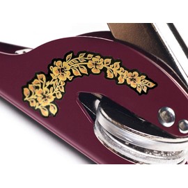 VOCLO Limited Edition Handheld Ex Libris Embossing Press Library Book Embossing Stamp Maroon & Gold