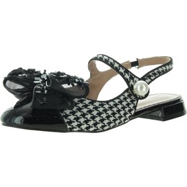 Betsey Johnson Women's Livy Ballet Flat, Houndstooth, 6