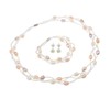 Treasure Bay Multicolour Pearl Necklace Bracelet Earrings with Magnetic Clasp