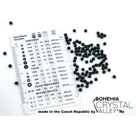 100pcs 3 mm (0.12in) Round Pressed Druck Glass Beads, Small Beads for stringing, Jet Black Matte