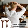 2pcs Wooden Massage Comb, Six-Claw Fishtail Scalp Massager for Eye