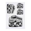 4 x 'Monster Truck School Bus' Temporary Tattoos - Water