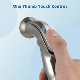 Hygie Rinse Universal Kitchen Side Sprayer Head Sink Sprayer Attachment for Faucet Compatible with Delta, Moen, Kohler and Other OEM Brands Pull Out Spray Head, Nozzle Head Only, Brushed Nickel