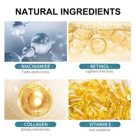 CANAMIN Retinol and Collagen Facial Moisturizer, Anti-Aging Skin Care Treatment Day and Night Collagen Moisturizer to Minimize Wrinkles, Dryness, 1.69 Oz