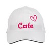 Makoroni - Cate Name Hat Adjustable Cap, DesW78 White