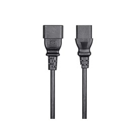 Monoprice Extension Cord - IEC 60320 C14 to IEC 60320 C13, 13 Amp, 1625 Watt, 3-Prong, 16AWG, 5 Feet, Black- Pack of 1