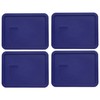 Pyrex 7211-PC Navy Blue Plastic Rectangle Replacement Storage Lid, Made