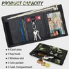 AfitLulu Men's Camouflage Wallet with Coin Compartment and Key Ring,