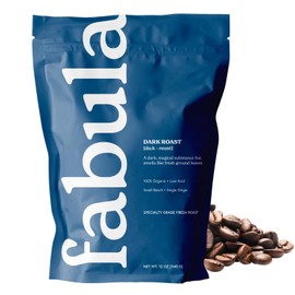 Fabula Coffee Dark Roast Whole Beans - Organic - Low Acid - Single Origin - Non GMO - Mold Free - 12 Ounces