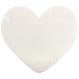 Brandsseller Heart Bath Mat, 70 x 80 cm, Taupe