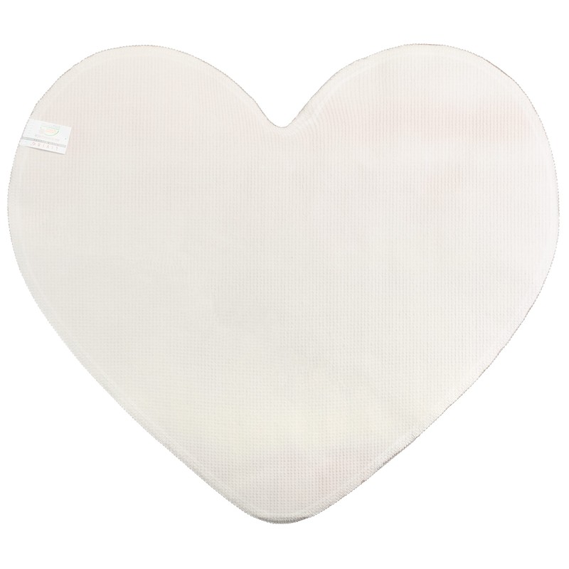 Brandsseller Heart Bath Mat, 70 x 80 cm, Taupe