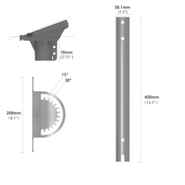 Starlink Mount Gen 3 Pivot Heavy Duty Roof Mount Kit Include Pipe Adapter Tilted 20°, Compatible with Starlink Standard Dish