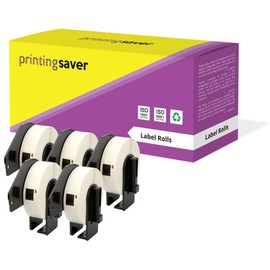 5X DK-11204 17 x 54 mm Compatible Multipurpose Labels Rolls (400 Labels per Roll) for P-Touch QL-1110NWB QL-1100 QL-1060N QL-500 QL-500A QL-570 QL-580 QL-700 QL-710W QL-800 QL-810W QL-820NWB