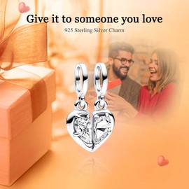 Rimgoris 925 Sterling Silber Charme für Frauen Armbänder Halskette Mutter und Tochter Familie 5A Cubic Zirconia Valentine Muttertag Geschenk für Frauen Mädchen