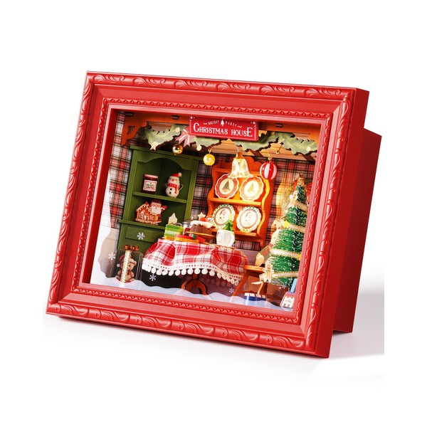 Rolife DIY Miniature House Kit Christmas Model Kit for Adults
