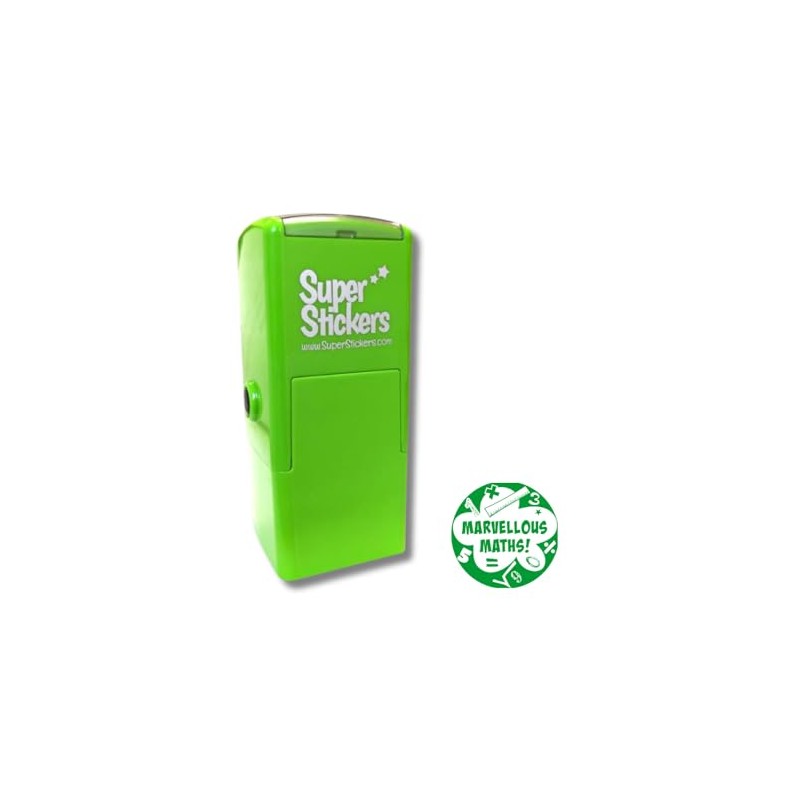 Superstickers Teacher Stamp - Marvellous Maths Cloud Design - Green