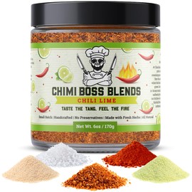 Chimi Boss Chili Lime Seasoning, 6oz – Zesty & Spicy Dry Rub for Tacos, Chicken, Veggies, Fruit and Snacks – All Natural Tangy Latin Inspired Spice Blend