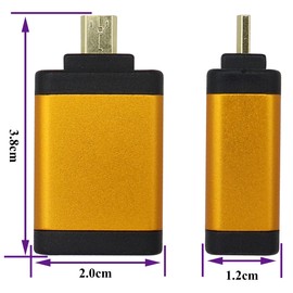 AAOTOKK Micro HDMI to HDMI Adapter,(Type-D) Micro HDMI Male to HDMI Female Coupler for 4K 60Hz Micro HDMI Port Connector Devices for Camera,Laptop,Tablet,HDTV,Projector(2-Pack/Orange)