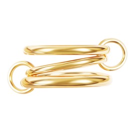 SIDHGN Chunky Gold Stackable Rings for Women,Dainty Multi-Link Rings Non Tarnish Women Jewelry,18k Gold Plated Stacking Rings Set Size 5-11, 10, Stainless Steel, No Gemstone