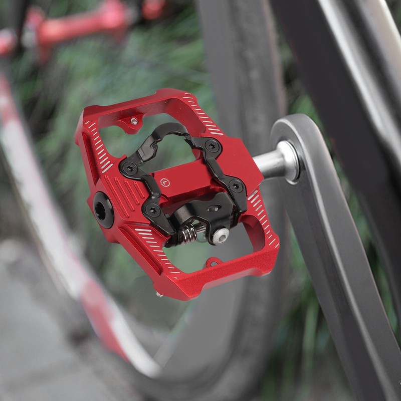 Dual Function Bicycle Pedal Flat Clipless Cleats 3 Sealed Bearings