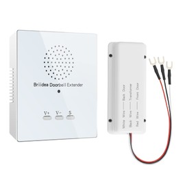 Briidea Doorbell Extender - Converts Wired Doorbell to Wireless, 21 Melodies, 500' Range, 105dB for Garage, Basement